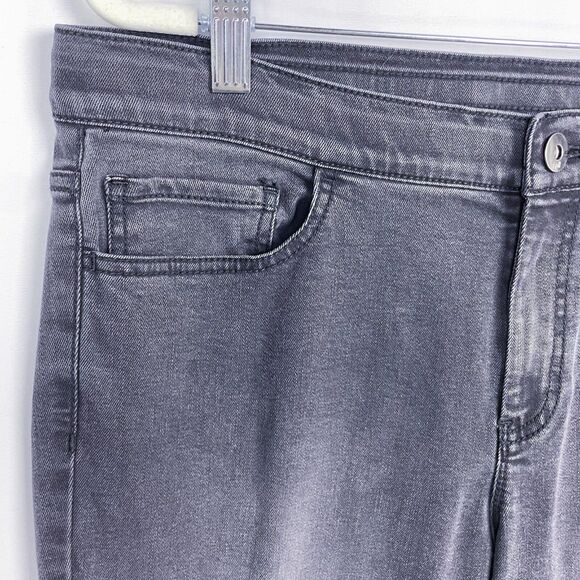 J. Jill 5 Pocket Leggings Jeans‎ Size 12 Gray Faded Black Stretch Denim Mid Rise - Picture 5 of 16